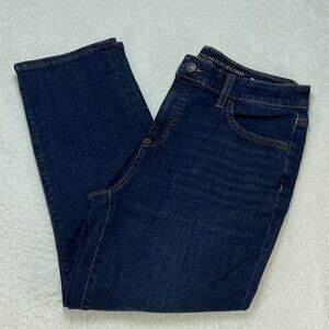 Chicos Jeans Womens Size US 8 So Slimming Girfriend Slim Crop High Rise 30x23